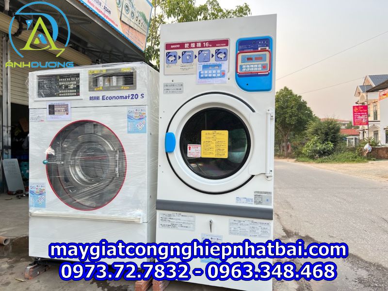 Lắp đặt máy giặt công nghiệp cũ tại Tân Yên